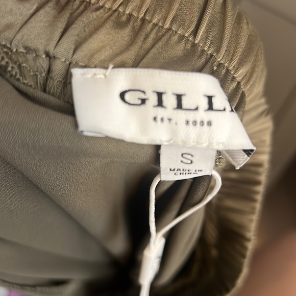 Petal & Pup NWT Luca Satin Jogger Pant - Olive - Picture 7 of 7